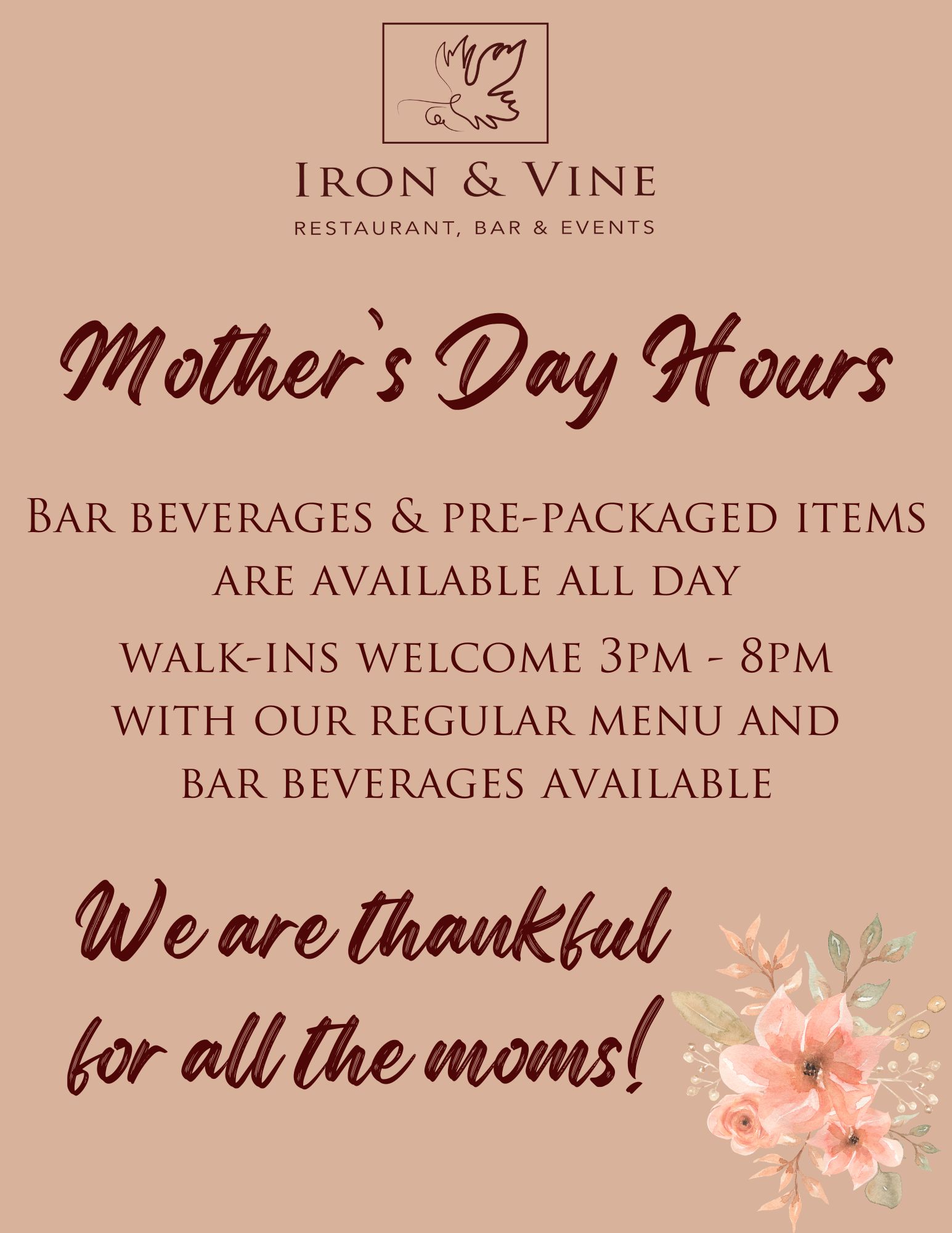 Iron Vine Easter Hours 1